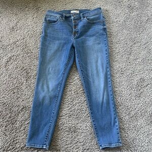 Madewell 9” midrise skinny crop, size 30